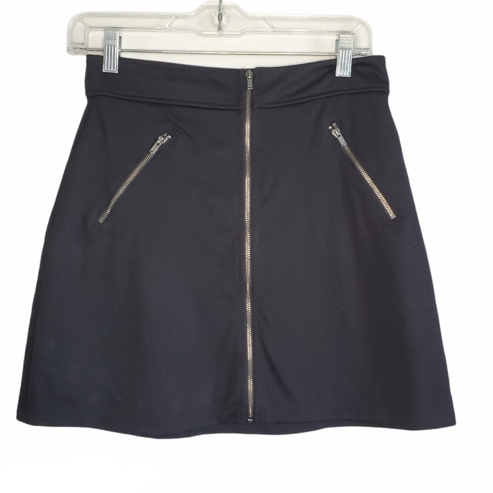 Gap golf black zip front mini skirt sz 2 petite coastal granddaughter